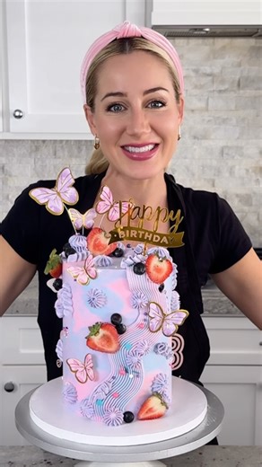 Patti Cakes Bakes | Cake Content & Education | Colorful, whimsical, and just the right amount of extra. This funky buttercream cake was layered with vanilla cake, Swiss meringue... | Instagram