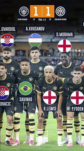 MANCHESTER CITY Line Up | v Inter Milan | Pre Season Friendly 2026