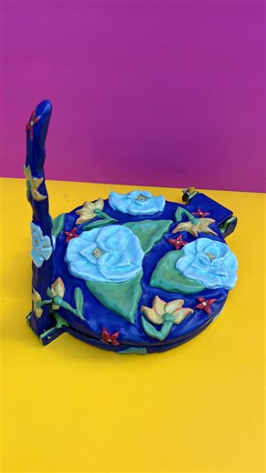 Ro Mottsmith on Instagram: "The full process video for the making of the ceramic tortilla press. This press took a lot of patience, planning, engineering, math, and crossing of fingers, and I’m so pleased with how it came out. Next step is seeing whether the tortillas come out with a floral pattern since I decorated the inside using cuerda seca and it’s got some texture to it."