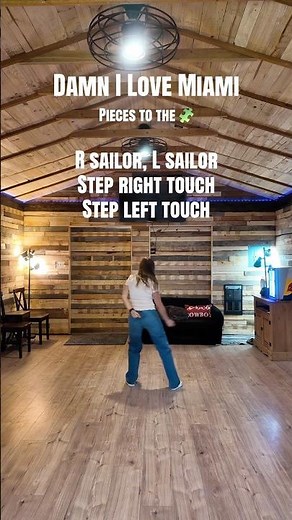 Damn I Love Miami- Pieces to the 🧩 line dance follow along. Full tutorial in my videos. #dance