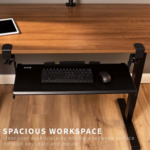 Clamp-on Height Adjustable Keyboard Tray
