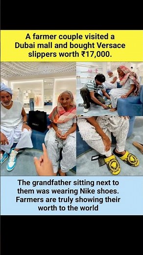 From Fields to Fashion: Farmer Couple Buys Versace Slippers in Dubai #Luxury