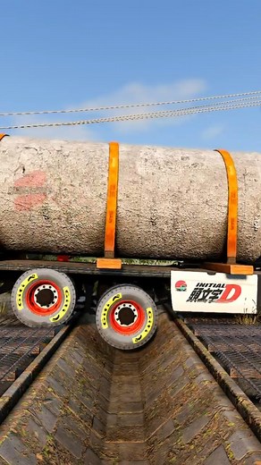 Truck Tow Trailers vs Gutter #short #beamng #beamngdrive #trucksvs