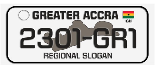 DVLA unveils official sample of Ghana's new number plate