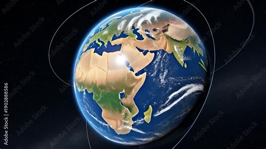 Celestial Sphere: A majestic view of Earth floating in the cosmic abyss, revealing the continents, oceans, and atmospheric layers. A symbol of unity, the planet invites reflection on our shared home.