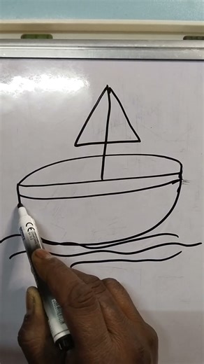 How to draw a boat easy drawing #shorts