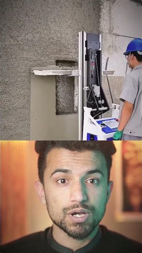 Wow 😮 automatic plastering machine!