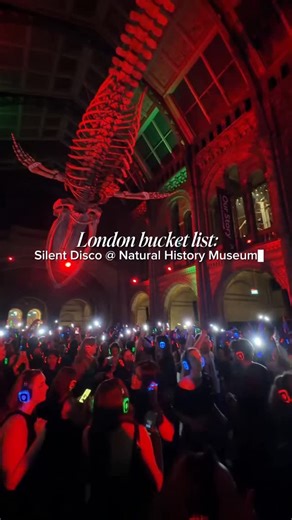 Rachel Rae | London & Travel on Instagram: "Save the dates for London’s best Silent Disco 👇🏼 Follow @rachelrrae_ for more London bucket list ideas 🪣✨ Silent Disco at the National History Museum in London is something that has to be on your bucket list, there’s 3 live DJs you can switch between all night with food & drinks available in the venue! ✨ 30 January ✨ 27 February ✨ 13 March ✨ 27 March Comment below and you’ll get sent the website with all their details! Copyright