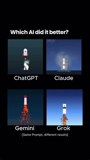 Which AI did it better? #chatgpt #claude #gemini #Grok
