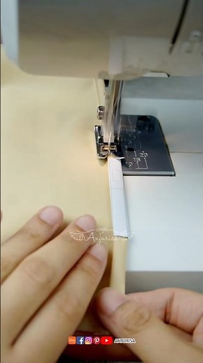 Rolled hem with a paper guide: A simple sewing hack 🪡🧵