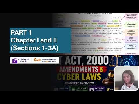 Lecture 1-Information Technology Act 2000 | Amendments | PSSSB Punjab ADA Preparation-Police SI Exam