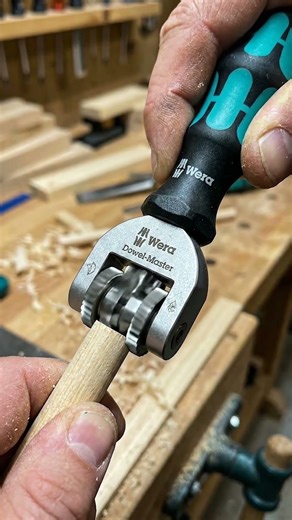 Wera Dowel Master in Action! 🔧 Perfect Wood Shaping Tool You NEED to See 😱 #tools #woodworking