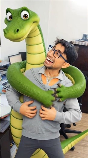 Om anaconda very dangerous 😲🤔 // fun Man with anaconda !! #comedy #funnypictures #funny #funnyclips