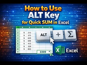 How to Use ALT Key for Quick SUM in Excel