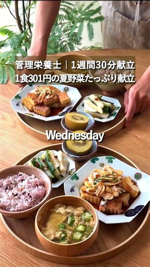 【1週間30分献立#229】1食301円の夏野菜たっぷり献立#shorts