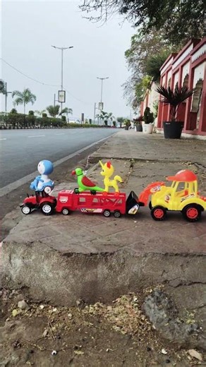 jcb part.07 remote control jcb and loding bus toys unboxing and testing short video || #trending