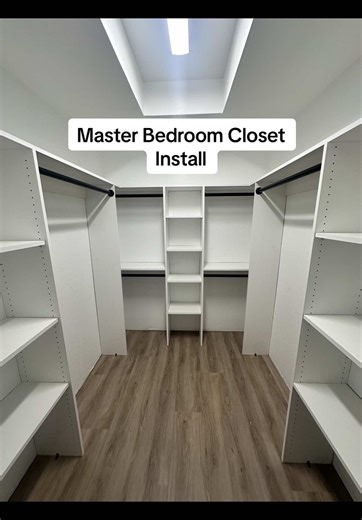 Master bedroom closet install #closet #handyman #closettour #closetorganization #diy