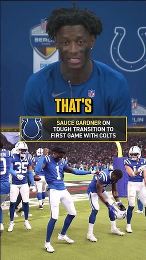 Sauce Gardner on playing first game with Colts 😤 #nfl #football #colts #saucegardner