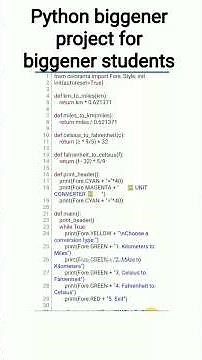 Python Project – Convert Kilometers to Miles and Temperature (Celsius Fahrenheit)|Beginners Tutorial