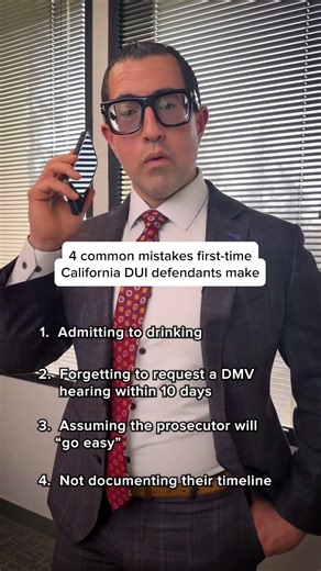 Avoid These 4 Mistakes If You're Facing a First-Time DUI in California