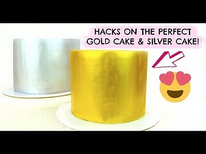 Hacks for the PERFECT Silver and Gold Painted Cake!
