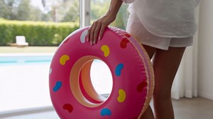 Civaner 6 Packs Mini Kids Inflatable Donut Pool Floats 12.6" Halloween Party Decoration Blow up Donut Swimming Pool Floats Multicolored Inflatable Tube for Kid Adults Halloween Birthday Summer Beach