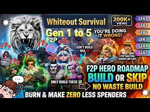 Whiteout Survival Gen 1–5 Best Heroes F2P Guide | Hero Build & Tier List #whiteoutsurvival #f2pguide
