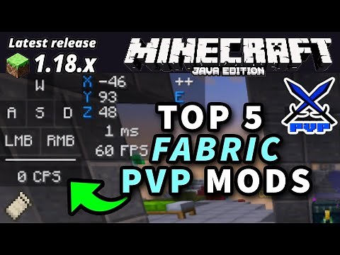 Minecraft Java 1.18.1 Top 5 Best Fabric PVP Mods 1.18.1 (My Best Fabric Mods) (No Forge)