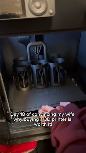Trying to convince my wife why buying a 3 d printer is worth it! on Instagram: "Day 18 of convincing my wife why buying a 3D printer is worth it! #love #3dprint #wifey❤️ #asmr. Did I convince her?"