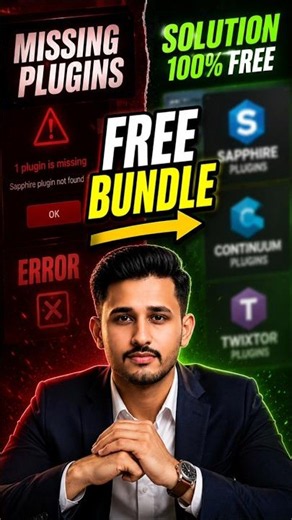 FREE Plugin Bundle! Sapphire, Continuum, Twixtor 🔥 (Missing Plugins Error Fixed)