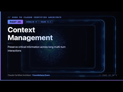 Zero to Claude Certified Architect — Complete Beginner's Guide | Part 26: Context Management