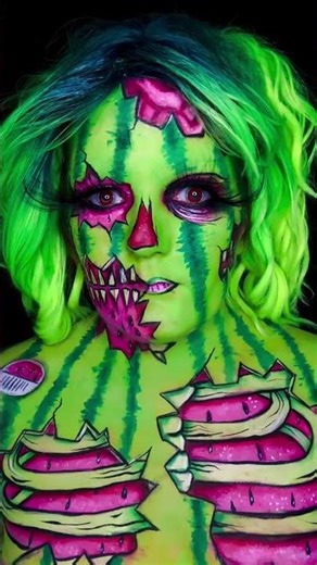 Watermelon Zombie Makeup | Meloncolly Lenses