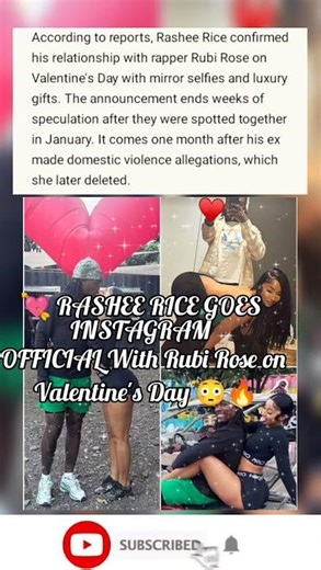 Chiefs' Rashee Rice Goes Instagram Official with Rubi Rose on Valentine's Day #rasheerice #rubirose