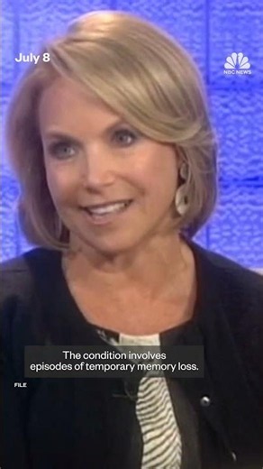 Katie Couric reveals temporary amnesia diagnosis