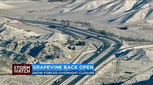 UPDATE:  I-5 over the Grapevine now open from both directions