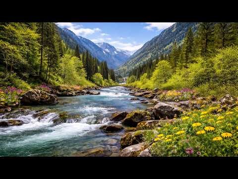 Calm Spring River in a Quiet Mountain Valley 🌿 Relaxing Music
