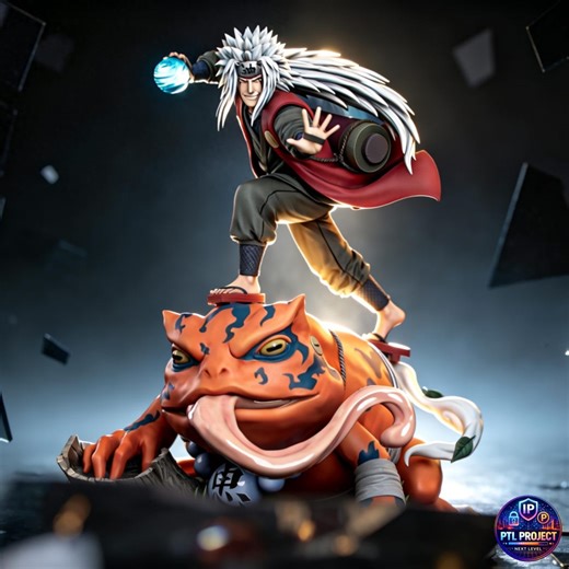 Legendary Toad Sage Ninja STL Statue for 3D Printing | Anime Style Master & Giant Toad Companion | Epic Shinobi Diorama | Digital STL Files - Etsy