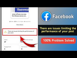 Fix Facebook There are Issues Limiting the Performance of Your Post Problem