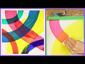 Abstract Acrylic Painting Day 10 of the 10 Day Squeegee Art Challenge Tutorial