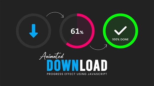 带进度动画的动画下载按钮 | 高级 Javascript 项目