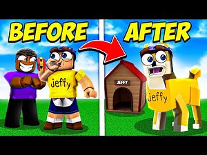 Turning Jeffy Into a Dog For 24 HOURS in Roblox!