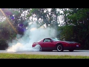 Two Burnouts 1987 Trans Am 357 V8 - Third Gen Pontiac Firebird TA Burnout