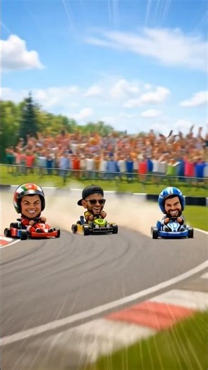 Craziest Car Race- Messi, Neymar Vs Ronaldo 😂