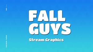 Fall Guys Inspired Stream Graphics - Andy Buckle