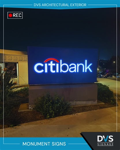 𝐓𝐁𝐓 𝐂𝐢𝐭𝐢𝐛𝐚𝐧𝐤 𝐌𝐨𝐧𝐮𝐦𝐞𝐧𝐭 𝐒𝐢𝐠𝐧 A look back at a monument signage project developed for one of the most recognized financial institutions in the world. For Citibank, DVS Signage delivered a custom monument sign designed for strong site identification, nighttime visibility, and a clear corporate presence within an urban environment. Scale, lighting, placement, and finish were carefully executed to align with Citibank’s brand standards and long-term performance requirements. ☎️ 3