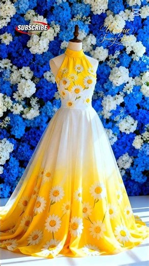 Sunshine Daisy Ombre Ball Gowns –Elegance Evening Dress #fashiondesign #modestfashion