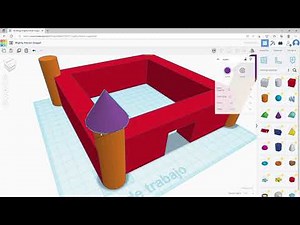 Como crear un castillo en tinkercad. (facil)