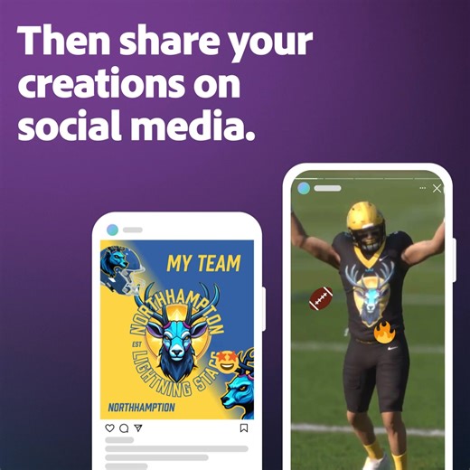 2.7K views · 17 reactions | Make every game unforgettable with Adobe Express for EA SPORTS. Use AI tools to create winning designs in Team Builder. | Adobe Express | Facebook