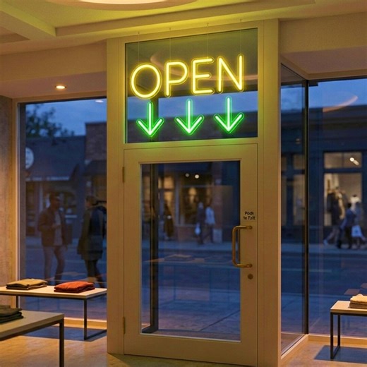 Direction Arrow Sign Down Neon Open Sign, Outdoor Open Light Sign, Light UP Led Bar Open Sign, Shop Open Business Neon Sign - Etsy