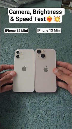 iPhone 13 Mini vs iPhone 12 Mini | Camera, Brightness & Speed Test Comparison! #shorts #viral